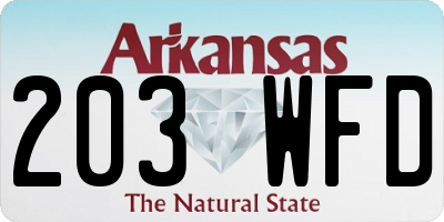 AR license plate 203WFD
