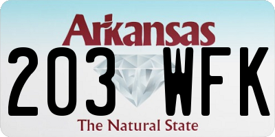AR license plate 203WFK