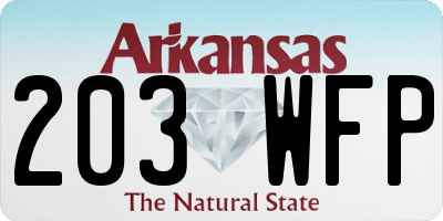 AR license plate 203WFP