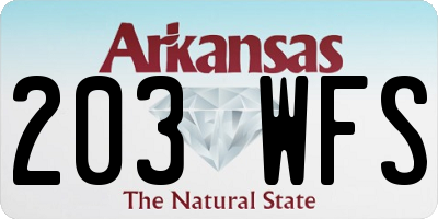 AR license plate 203WFS