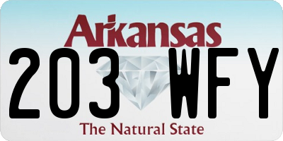 AR license plate 203WFY