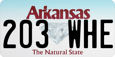 AR license plate 203WHE