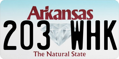 AR license plate 203WHK