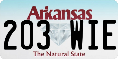 AR license plate 203WIE