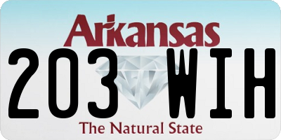 AR license plate 203WIH