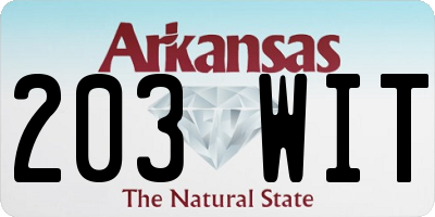 AR license plate 203WIT