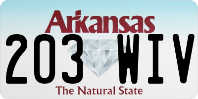 AR license plate 203WIV