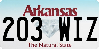 AR license plate 203WIZ
