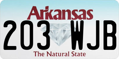 AR license plate 203WJB