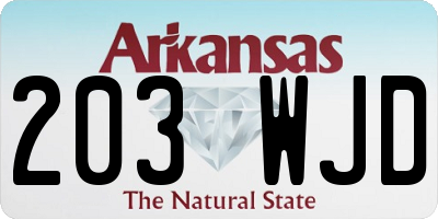 AR license plate 203WJD