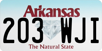 AR license plate 203WJI