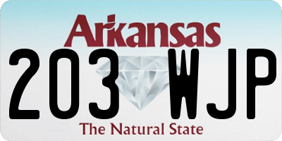 AR license plate 203WJP