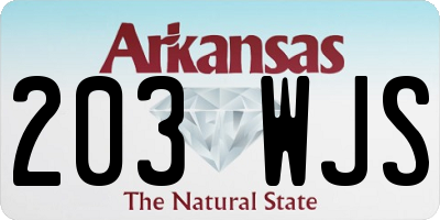 AR license plate 203WJS