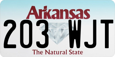 AR license plate 203WJT