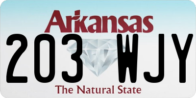 AR license plate 203WJY