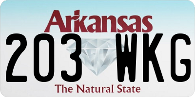 AR license plate 203WKG