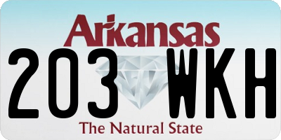 AR license plate 203WKH