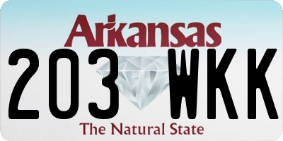 AR license plate 203WKK