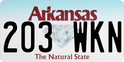AR license plate 203WKN