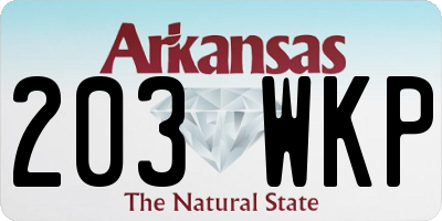 AR license plate 203WKP