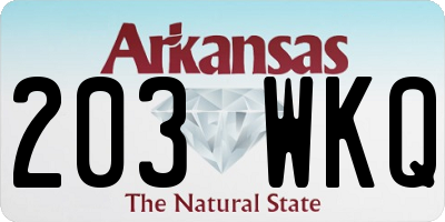 AR license plate 203WKQ