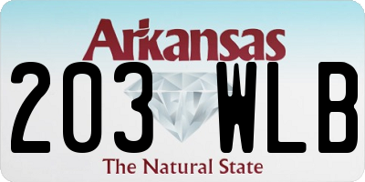 AR license plate 203WLB