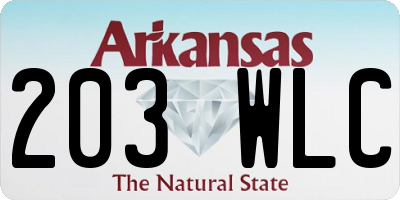 AR license plate 203WLC