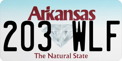 AR license plate 203WLF