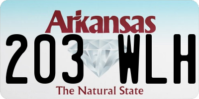 AR license plate 203WLH