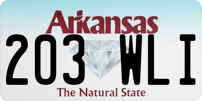 AR license plate 203WLI