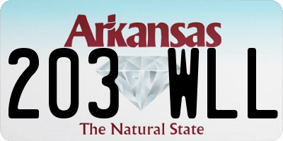 AR license plate 203WLL