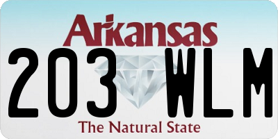 AR license plate 203WLM
