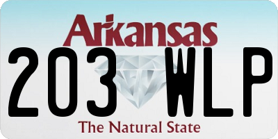 AR license plate 203WLP
