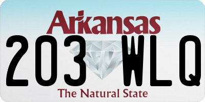 AR license plate 203WLQ