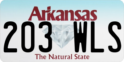 AR license plate 203WLS