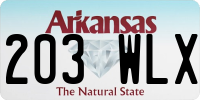AR license plate 203WLX