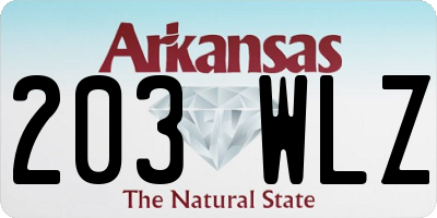 AR license plate 203WLZ