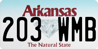 AR license plate 203WMB