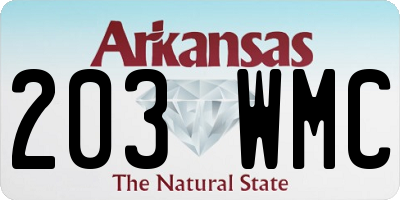 AR license plate 203WMC