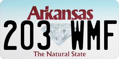 AR license plate 203WMF