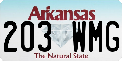 AR license plate 203WMG