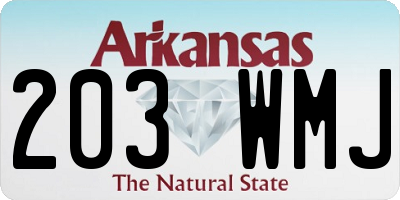 AR license plate 203WMJ