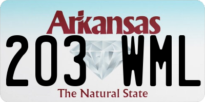 AR license plate 203WML
