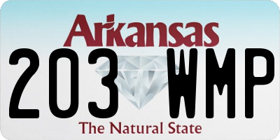AR license plate 203WMP
