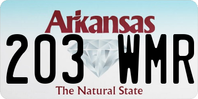 AR license plate 203WMR