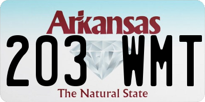AR license plate 203WMT