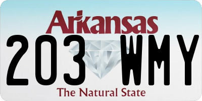 AR license plate 203WMY
