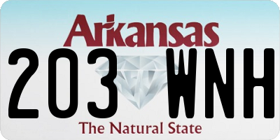 AR license plate 203WNH