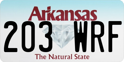AR license plate 203WRF