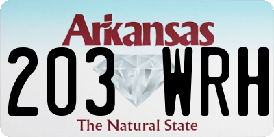 AR license plate 203WRH